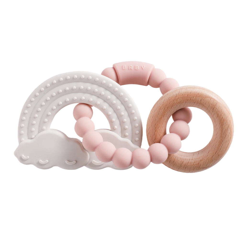 1pc Silicone Teether,Food Grade Baby 0-12 Toys,ToddlersTeething Ring Sensory Toys,Silicone Planet Teether Bracelet Accessories