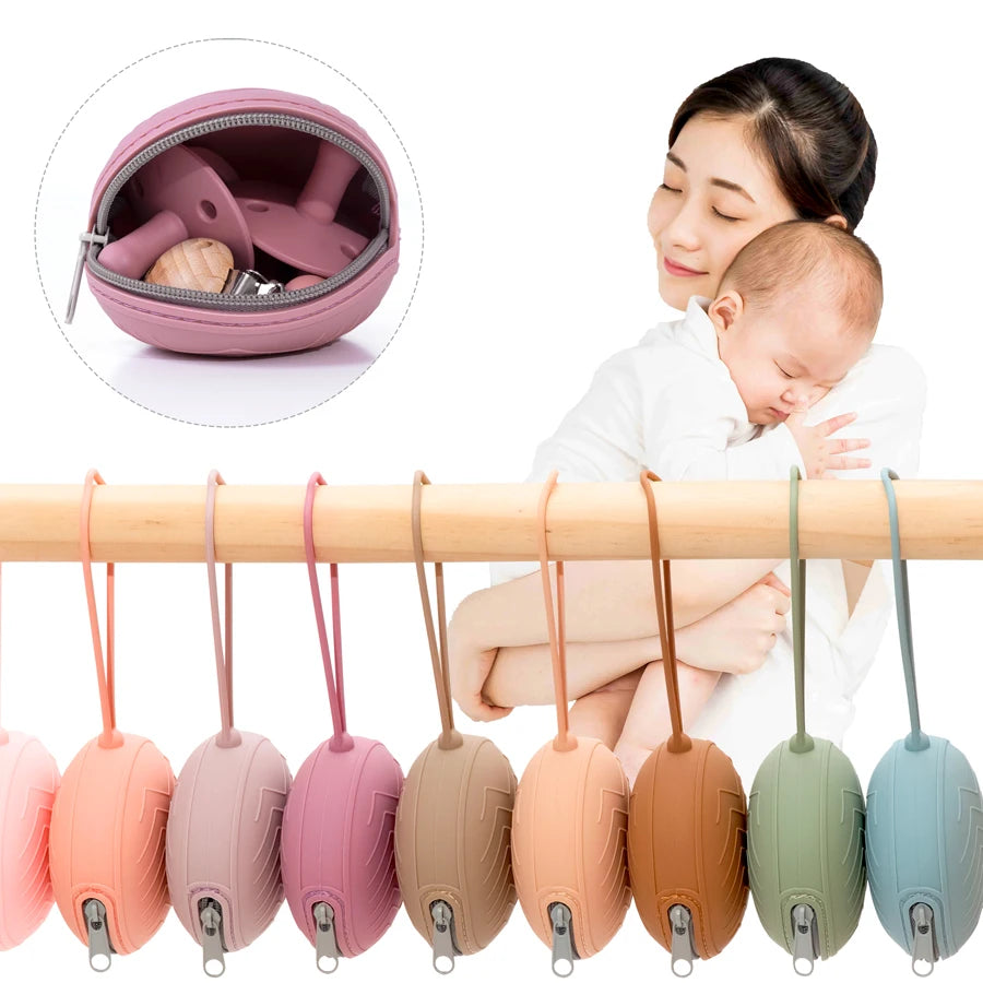 1PCS Baby Pacifier Holder Box BPA Free Silicone Infant Portable Soother Container Box Nipple Storage Box Cases Baby Accessories