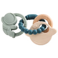 1pc Silicone Teether,Food Grade Baby 0-12 Toys,ToddlersTeething Ring Sensory Toys,Silicone Planet Teether Bracelet Accessories