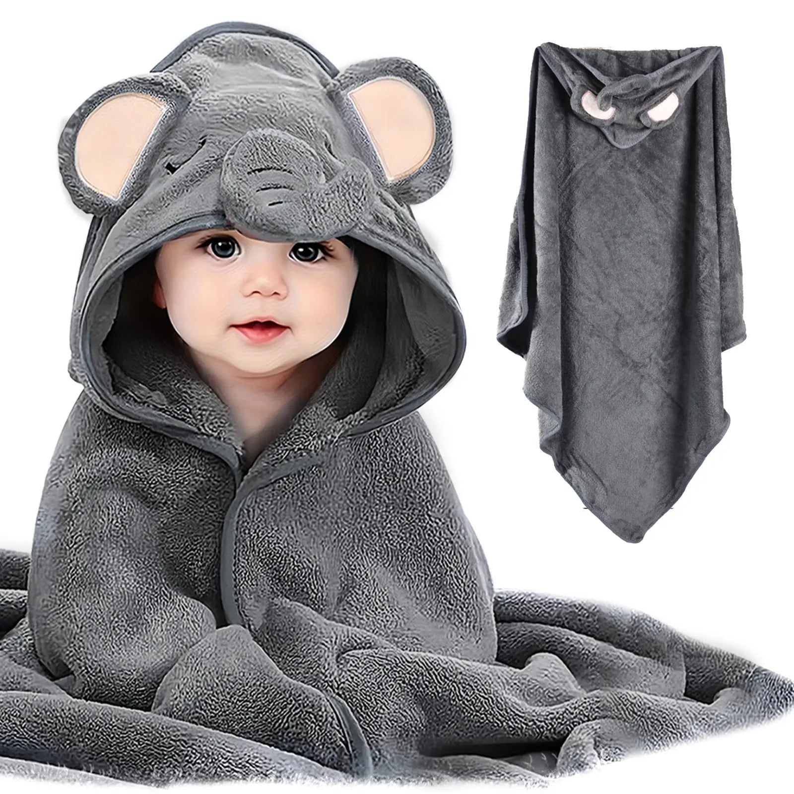 1PC Hooded Baby Towels,Absorbent Baby Bath Towel,Soft Baby Towels for Newborns,Toddlers, and Kids, 32x32 in Baby Towel with Hood