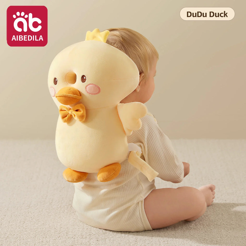 AIBEDILA Baby Head Protector Pillow 3-Sided Anti-Fall Back Safety Pad for Crawling Walking Toddlers Cute Animal Design