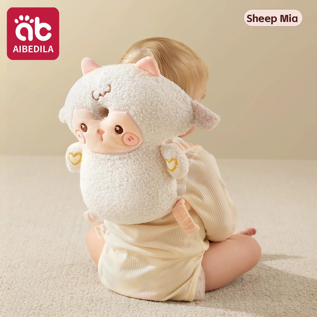 AIBEDILA Baby Head Protector Pillow 3-Sided Anti-Fall Back Safety Pad for Crawling Walking Toddlers Cute Animal Design