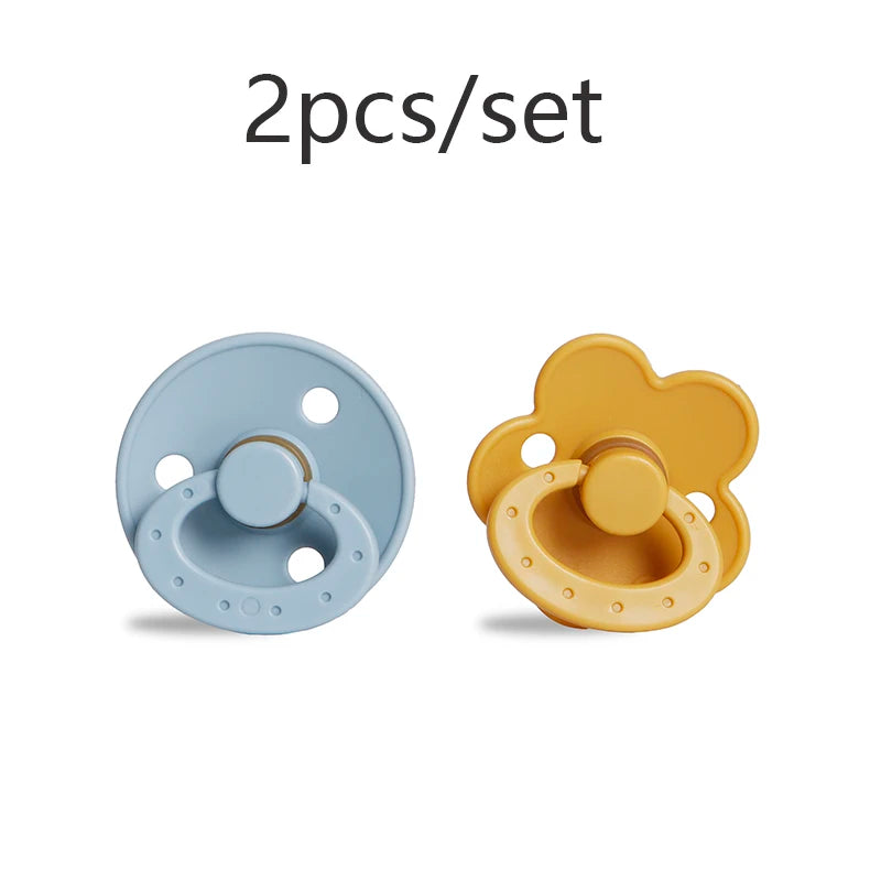 Modabebe Silicone Baby Pacifier Food Grade Silicone Newborn Soother Solid Color Dummies Silicone Nipple For Bebe 2PCS